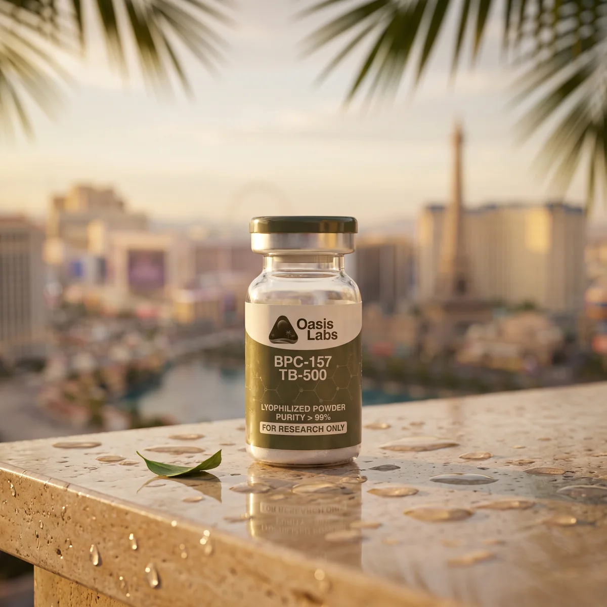 Oasis Labs research vial: third-party tested, 99%+ purity, QR-code COAs, fast shipping.